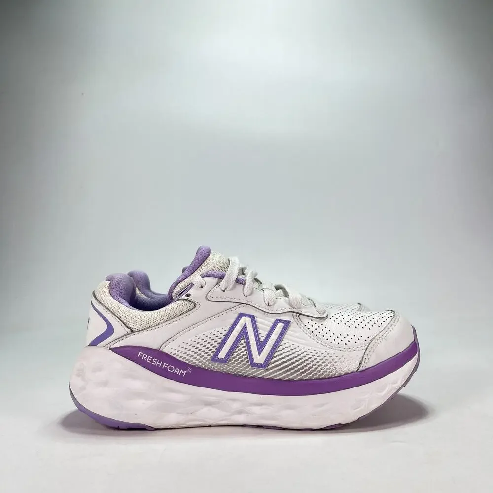 New Balance Fresh Foam X 840F White Purple Walking Shoes WW840FW1 Women's Sz 6.5